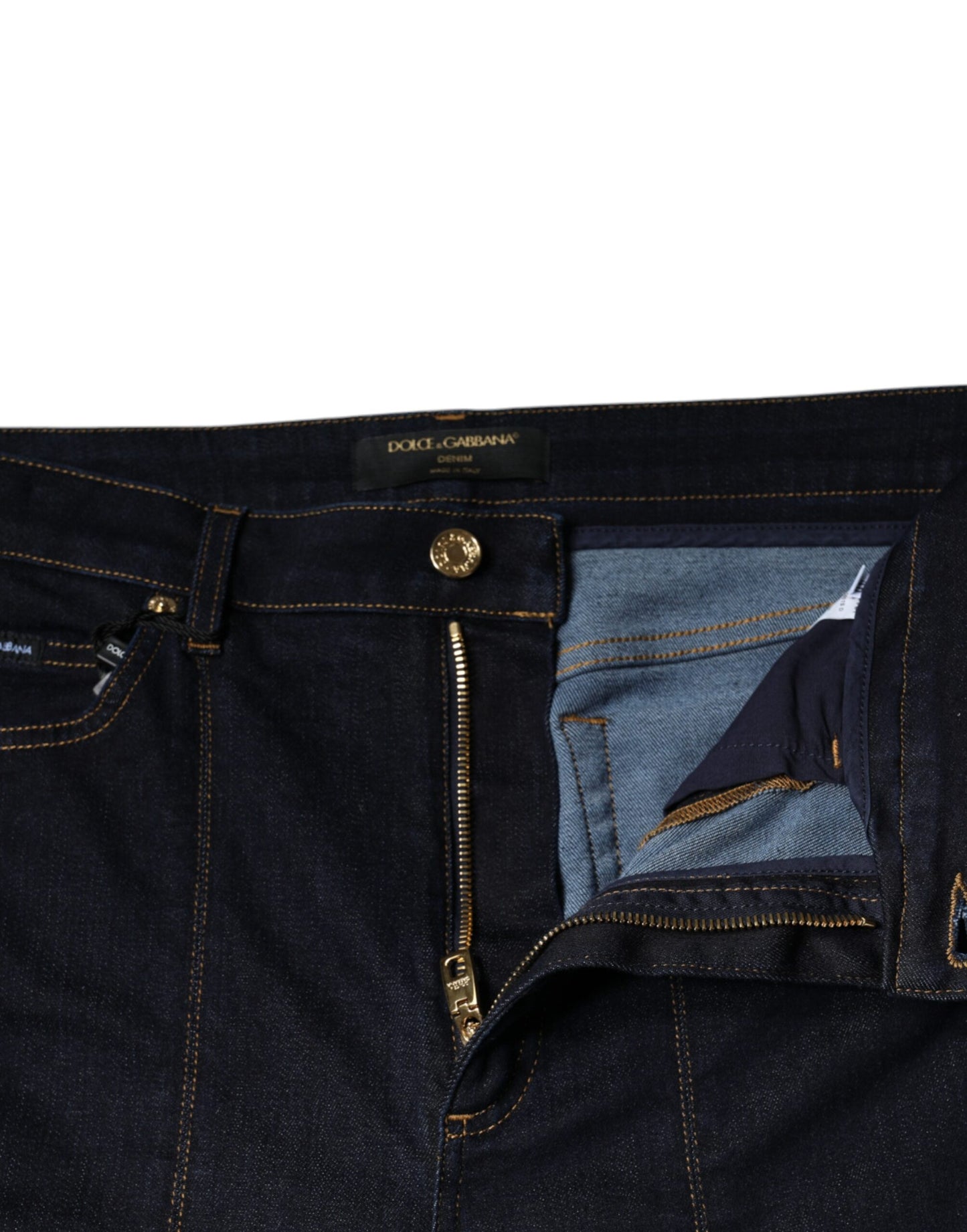 Dolce & Gabbana – Schwarze Skinny-Jeans aus Baumwollmischung