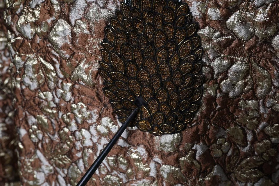 Dolce & Gabbana – Brauner Jacquard-Pullover „Mambo Ananas“