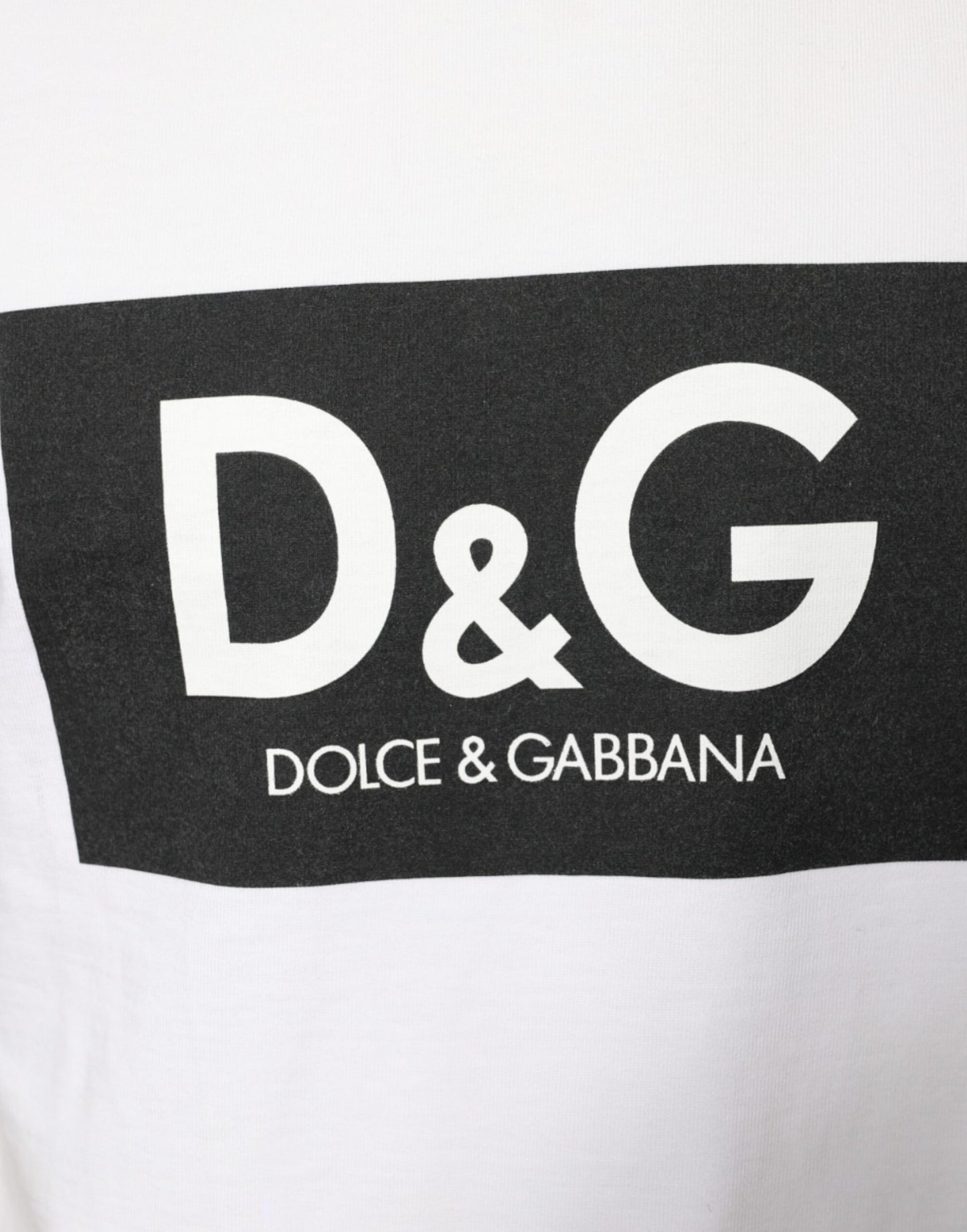 Dolce & Gabbana – Lässiges T-Shirt aus weißer Baumwolle mit DG-Logo-Print