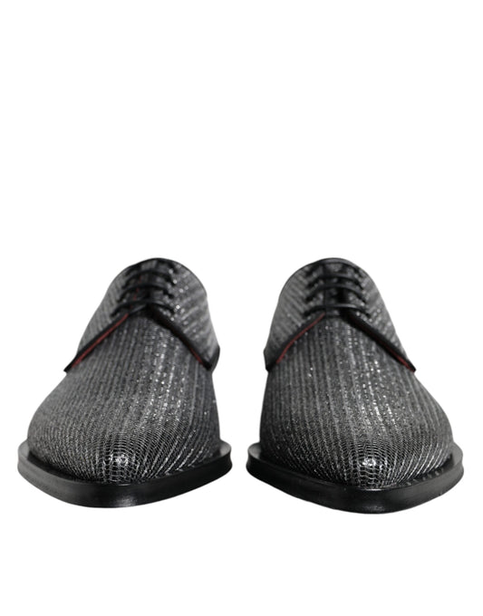 حذاء ديربي رسمي فضي من البولي يوريثان من دولتشي آند غابانا