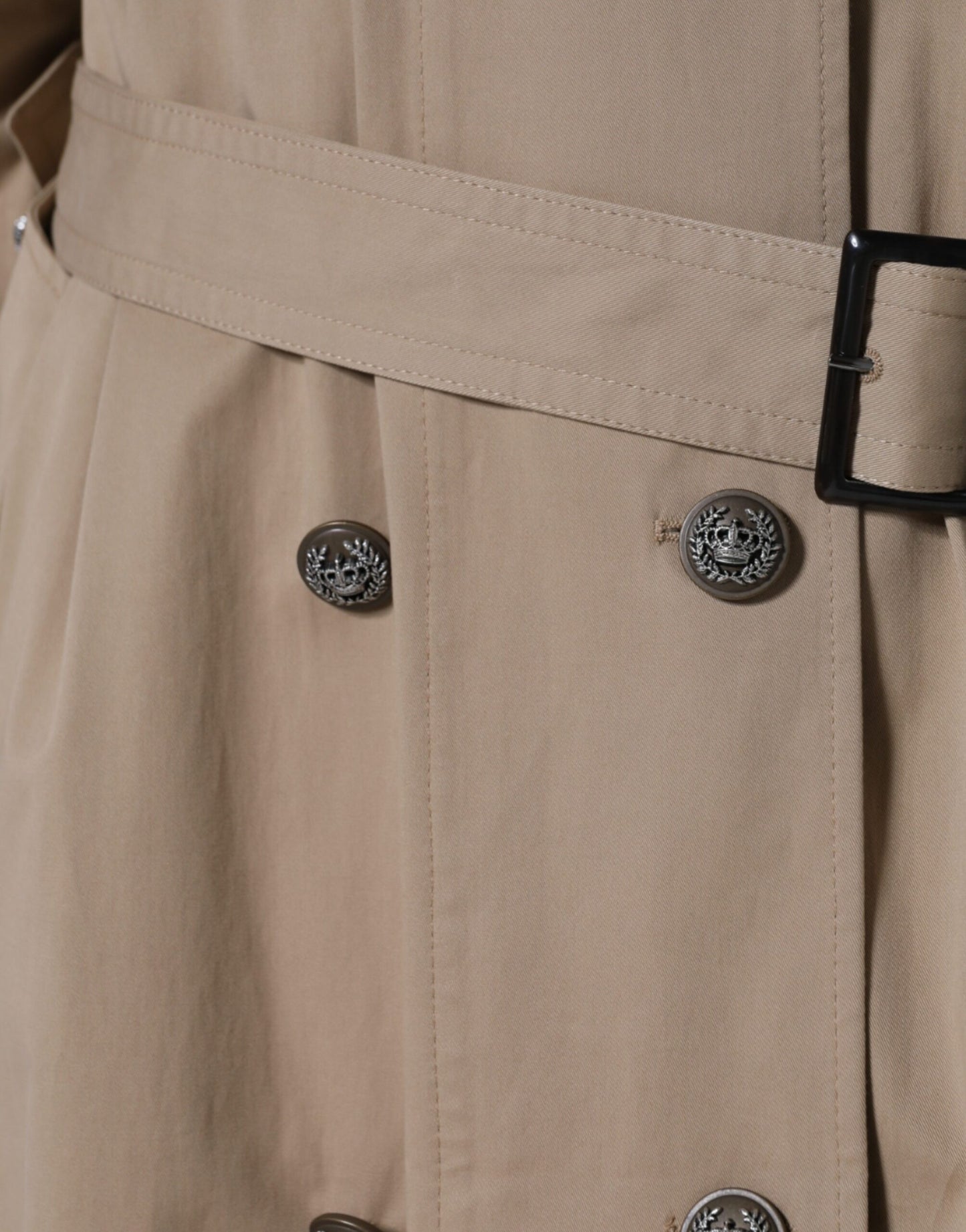 Dolce & Gabbana – Zweireihige Trenchcoat-Jacke in Khaki