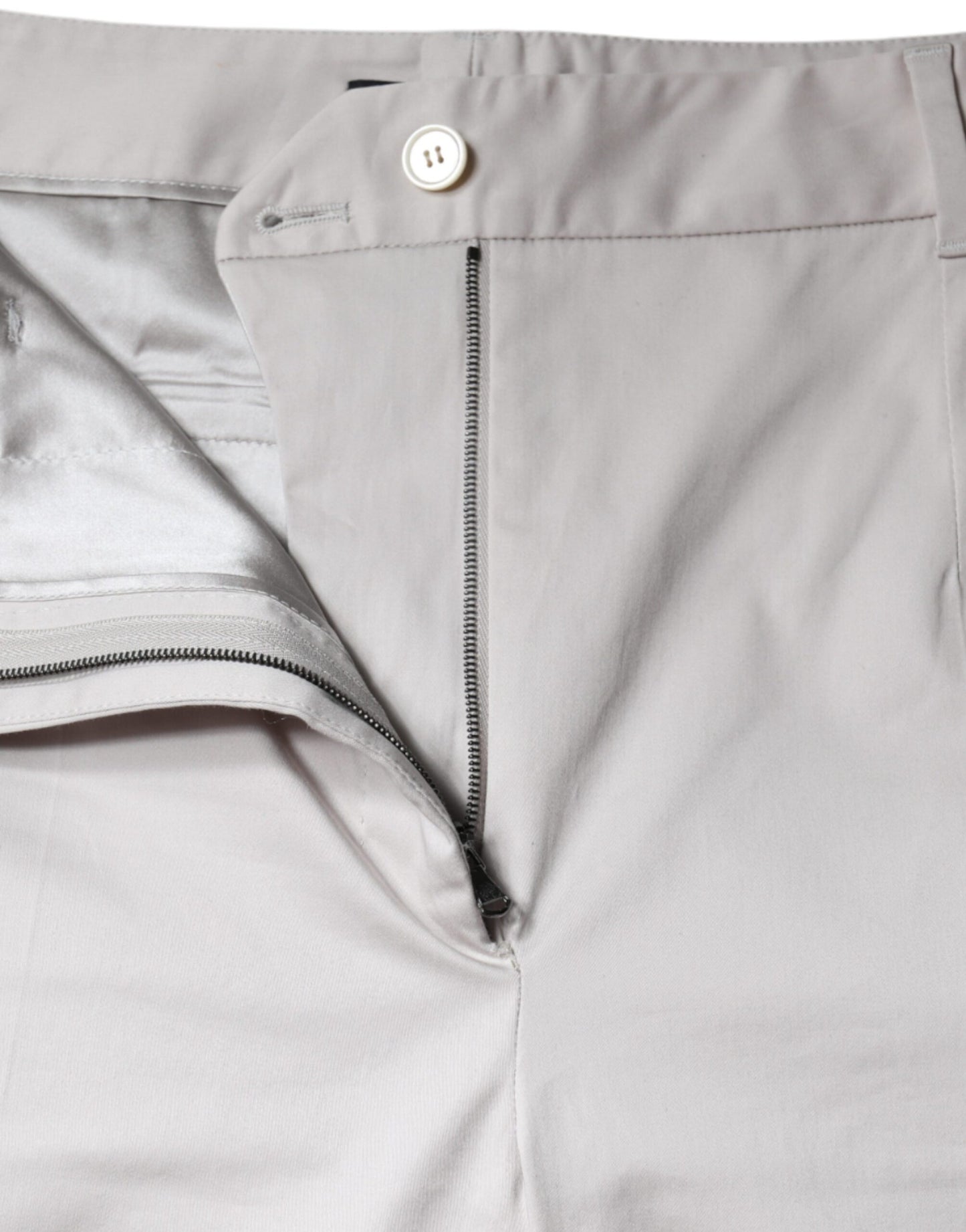 Dolce & Gabbana – Weiße, verkürzte Skinny-Hose aus Baumwolle mit mittlerer Taille