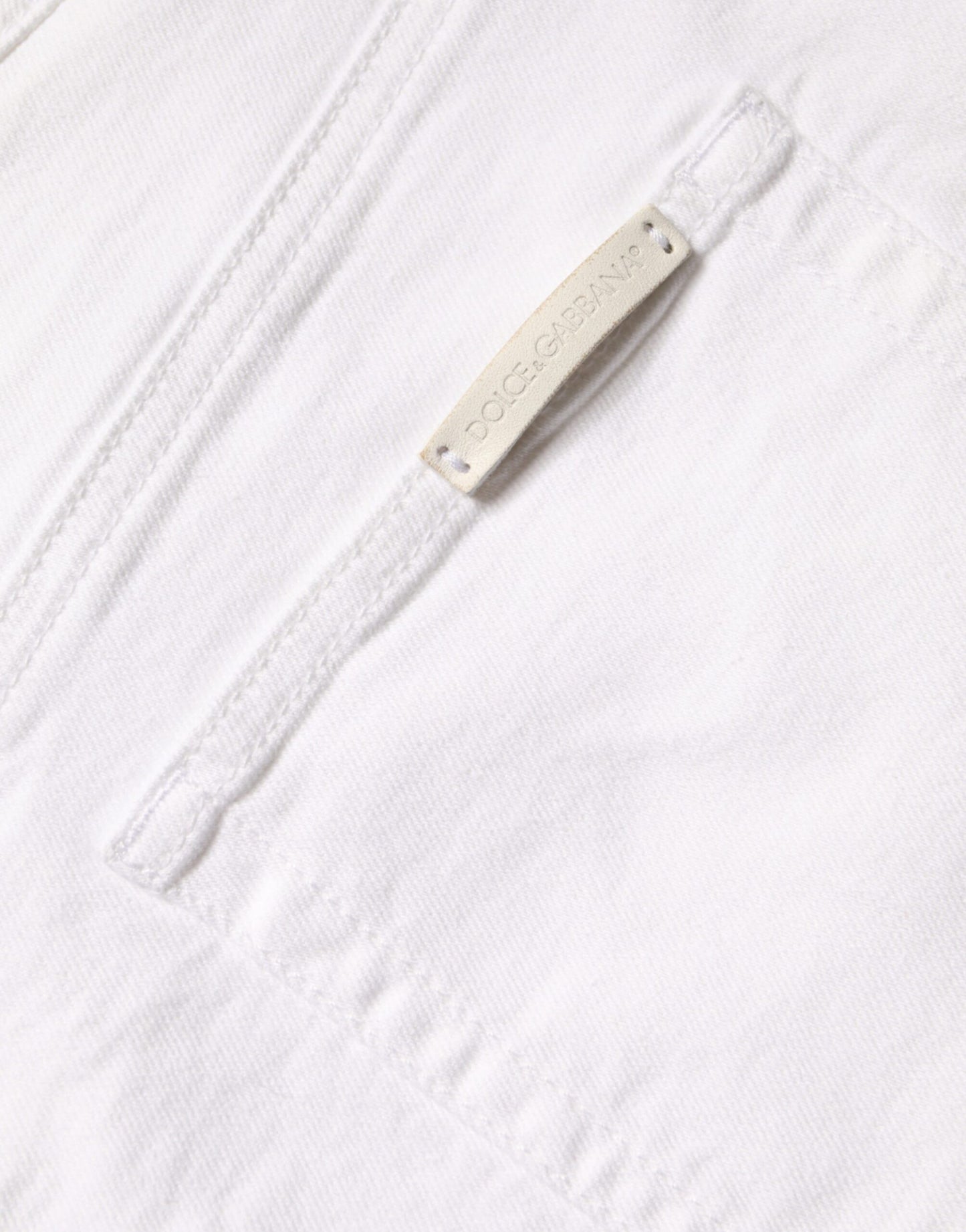 Dolce & Gabbana – AUDREY – Enge Jeans aus weißem Baumwollstretch