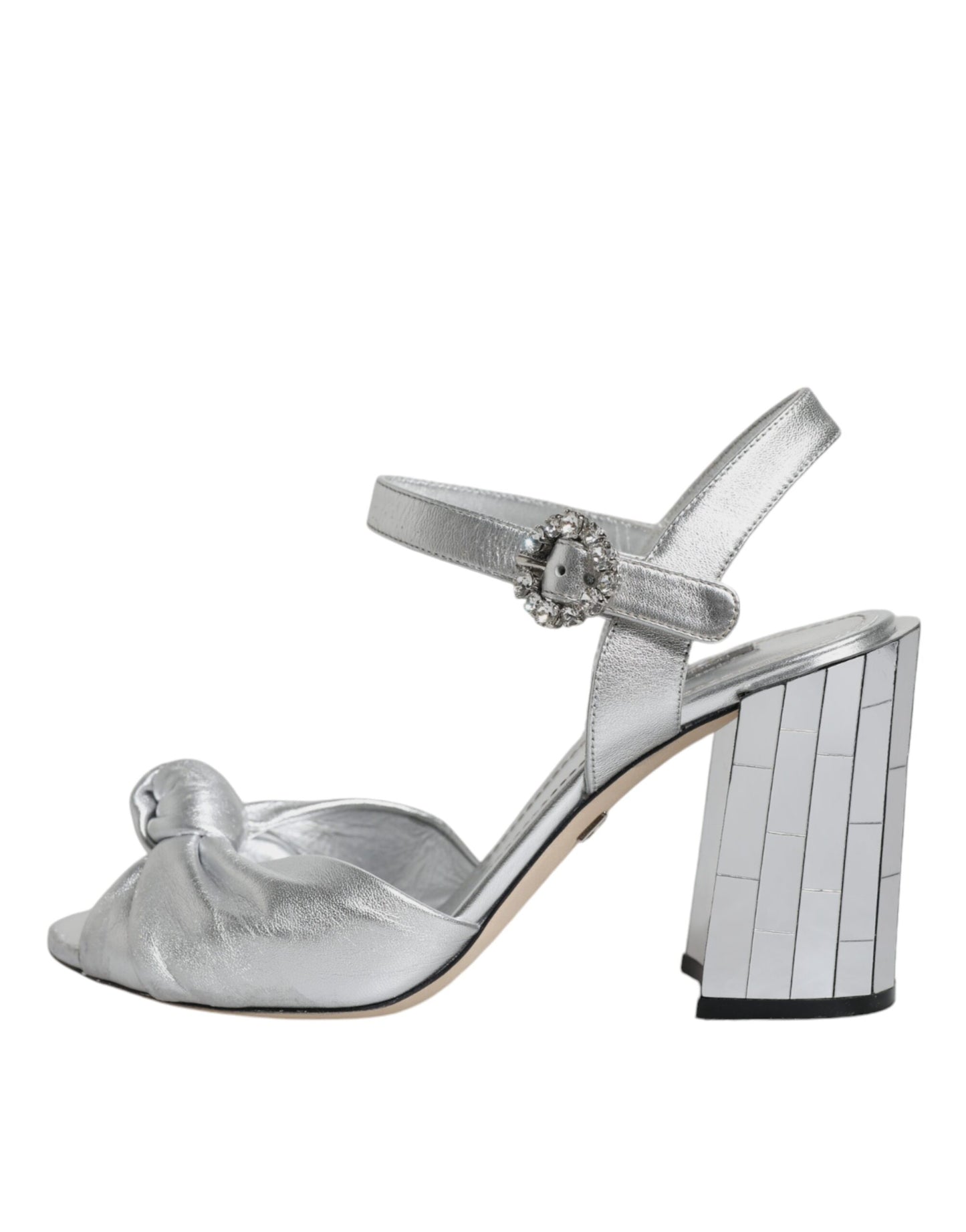 Dolce & Gabbana Silber Spiegel Heels KEIRA Sandalen Schuhe