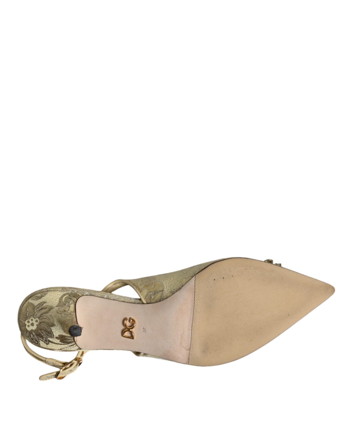 Dolce & Gabbana Gold Kristall Pumps Heels Slingbacks Schuhe