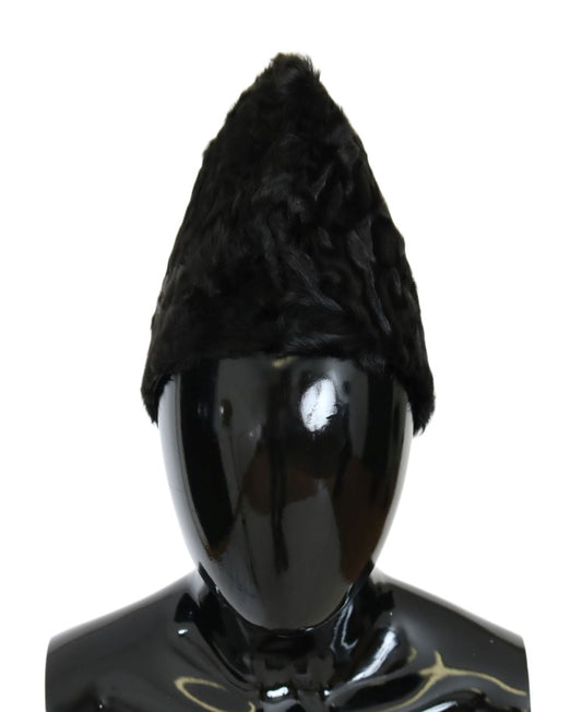 Dolce & Gabbana Schwarze Xiangao-Lammfellmütze