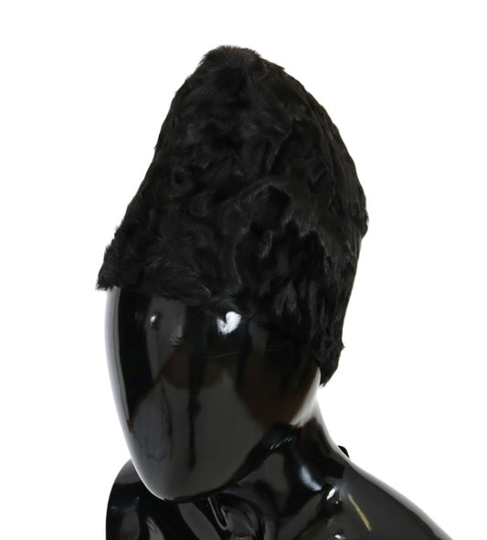 Dolce & Gabbana Schwarze Xiangao-Lammfellmütze