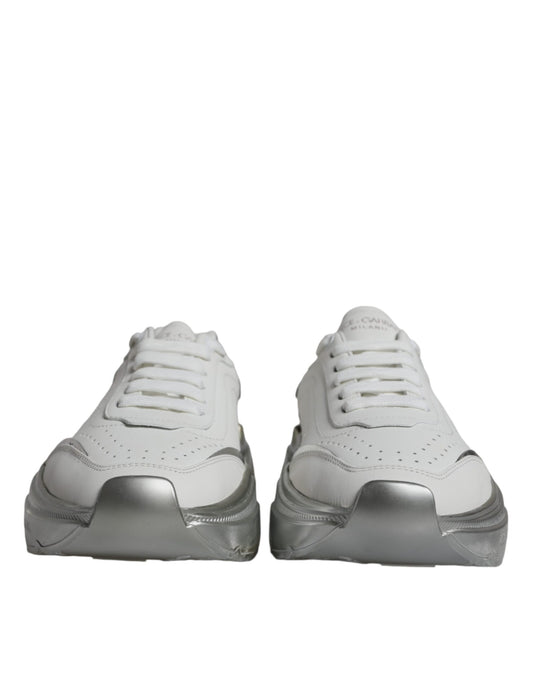 Dolce & Gabbana Silber Weiß Daymaster Low Top Sneakers Schuhe