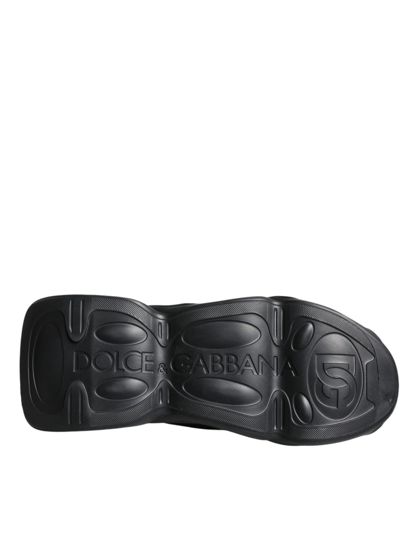 Dolce & Gabbana – Schwarze Slip-On-Wellensocken-Sneakers