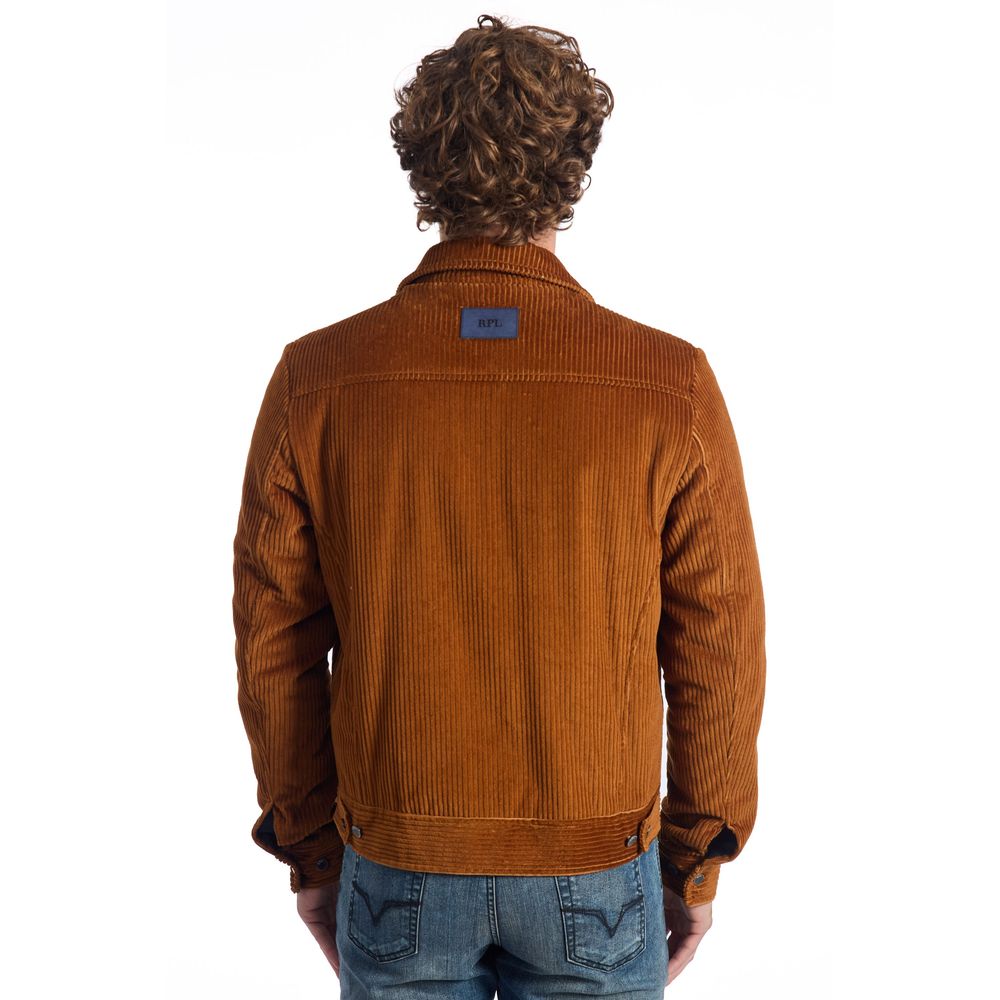 Roberto Pepe Luxus Braune Baumwolljacke für Herren