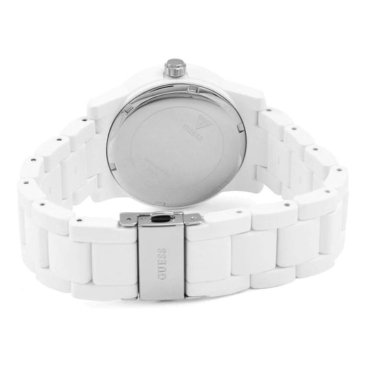 Guess weiße Kautschuk-Armbanduhr
