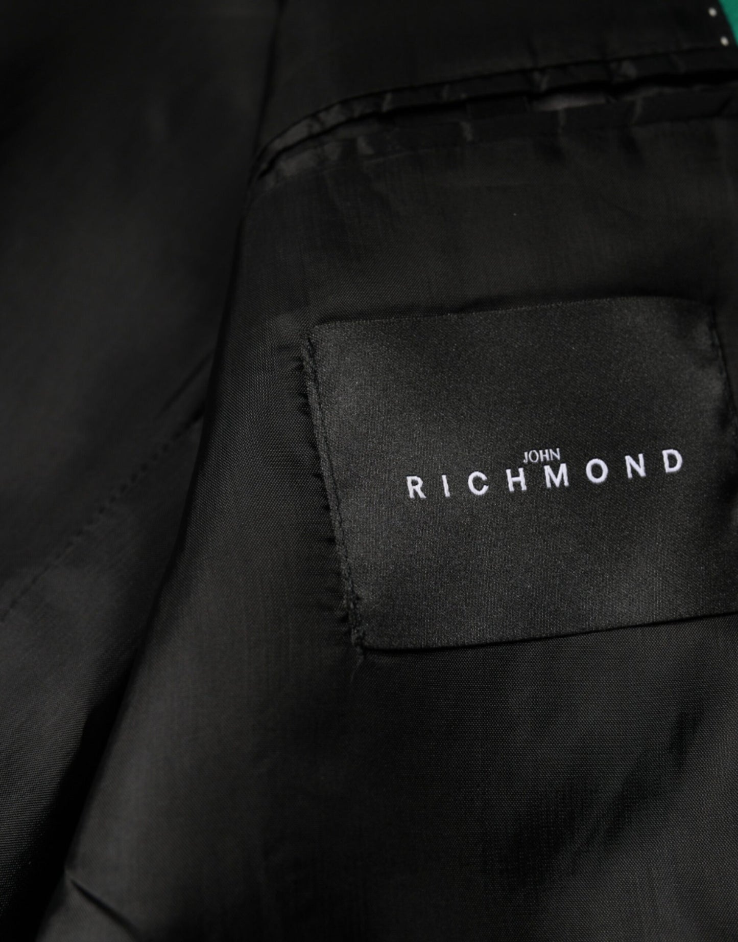 John Richmond – Einreihiger Blazer mit Kristallkaro, Schwarz/Weiß