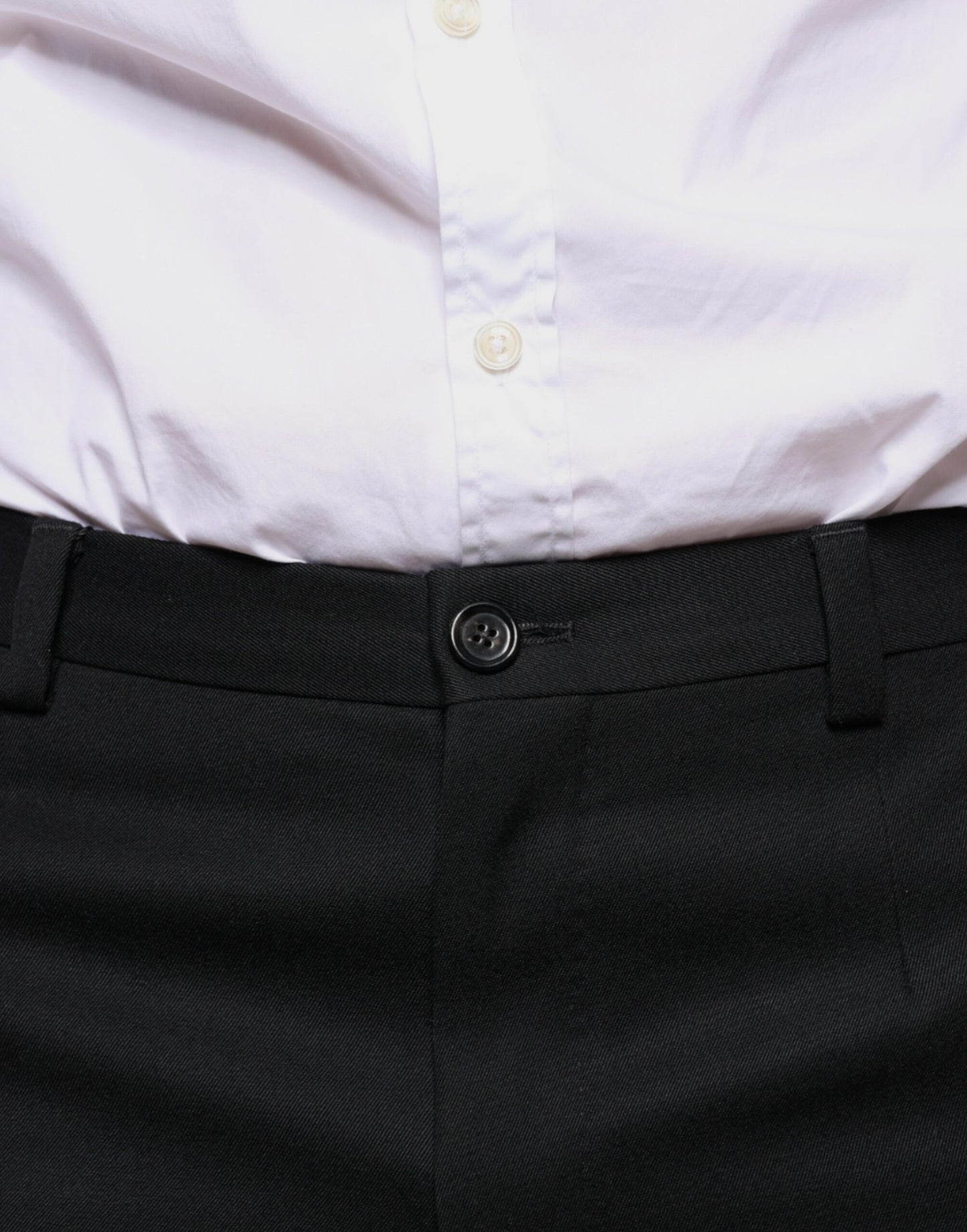 Dolce & Gabbana Schwarze, enge Anzughose aus Wolle für Herren