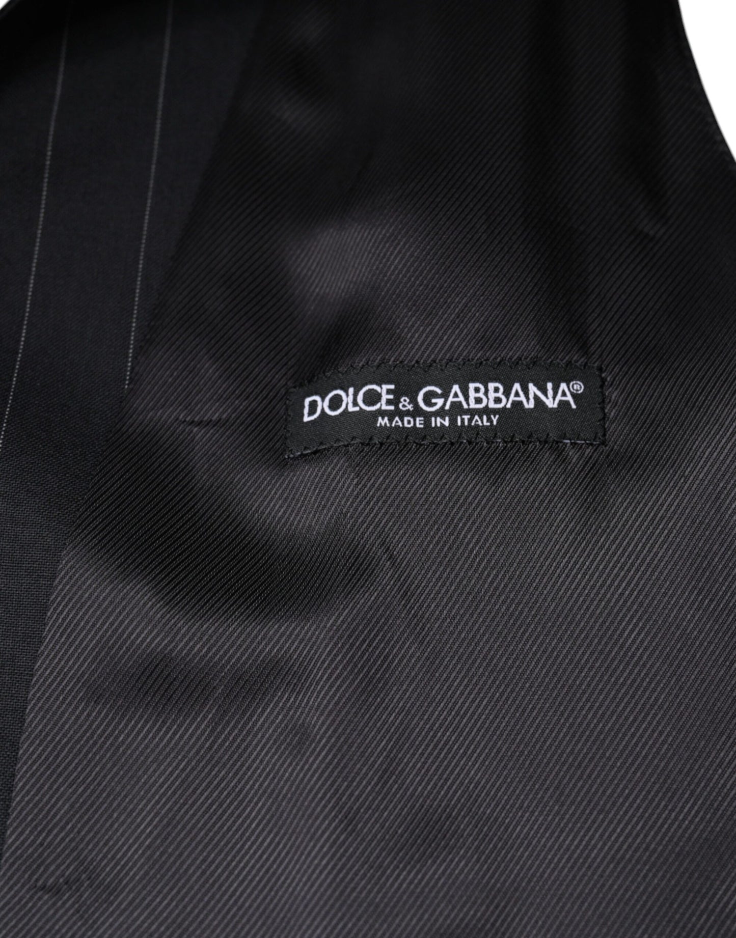 Dolce & Gabbana Schwarze Lederweste, formelle Weste