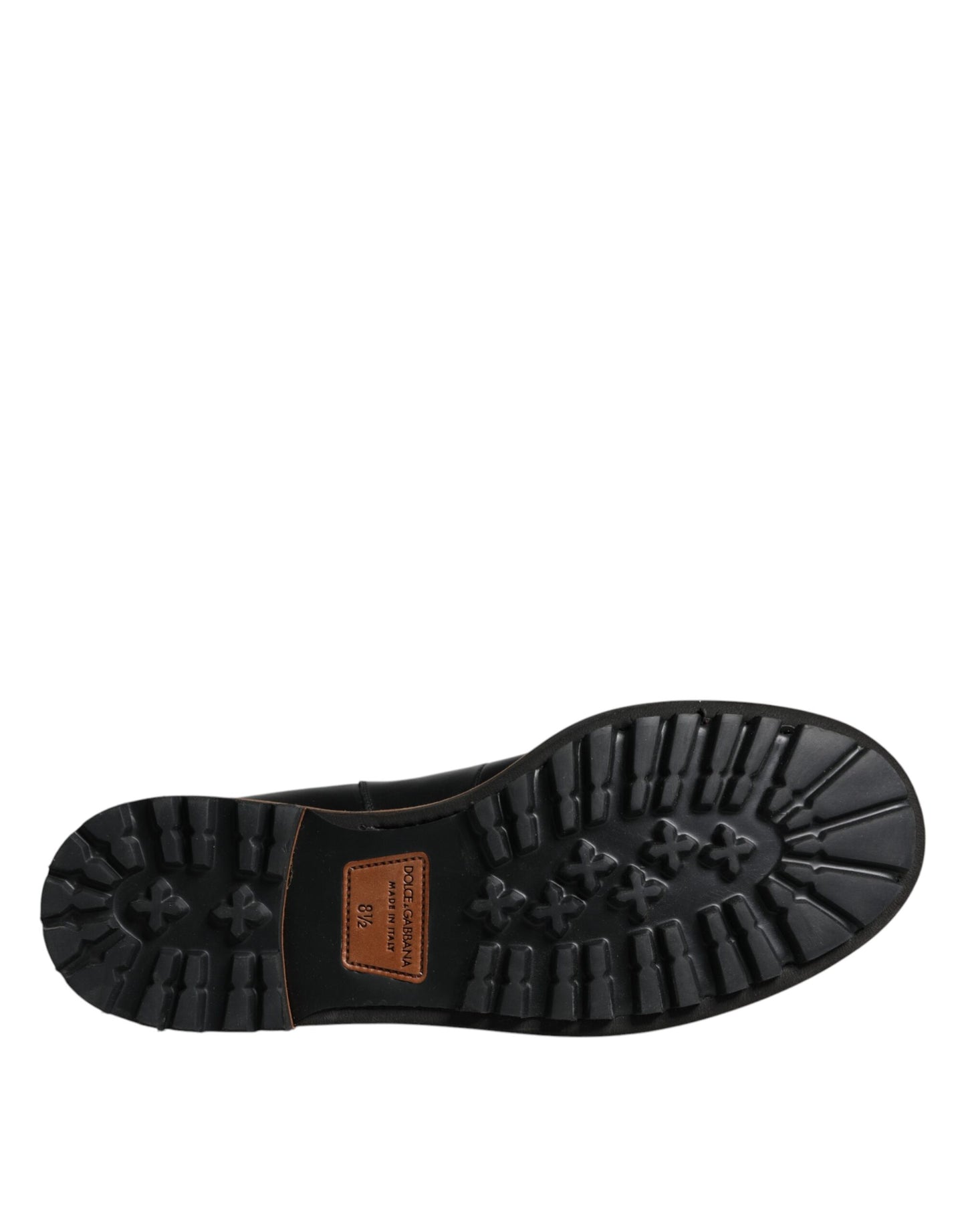 Dolce & Gabbana Chelsea Boots aus schwarzem Leder mit mittlerer Wade für Herren