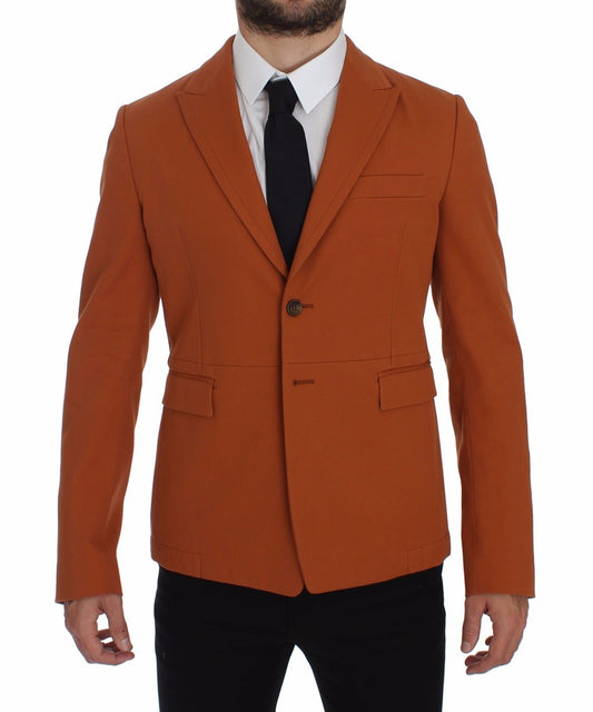 Orangefarbener Blazer aus Baumwollstretch von Dolce & Gabbana