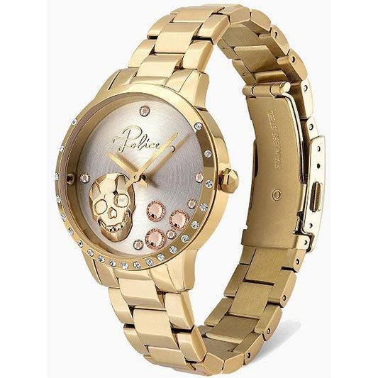 Police Gold Edelstahl-Armbanduhr