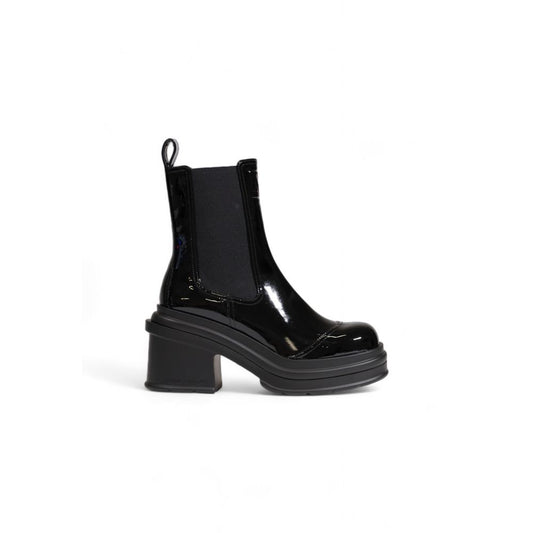 Armani Exchange Black Polyester Ankle Boots