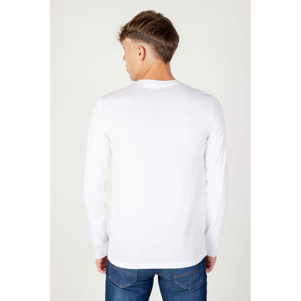 Armani Exchange – Weißes Langarmshirt aus Baumwolle