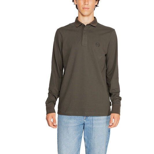 Armani Exchange – Grünes Langarmshirt aus Baumwolle