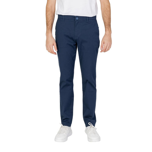 Armani Exchange Blue Cotton Pant
