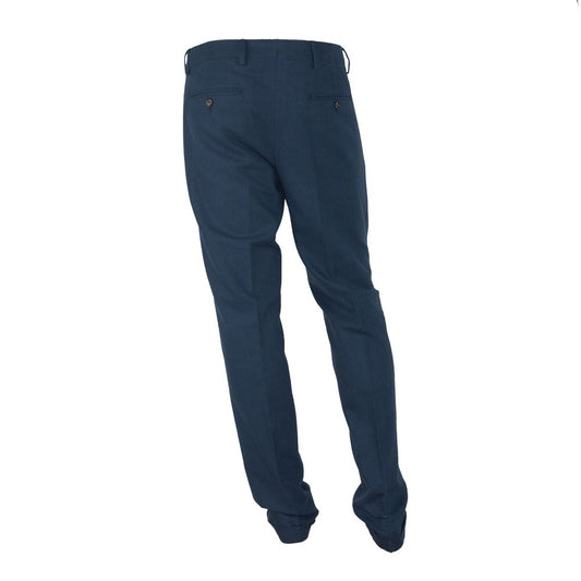 Made in Italy Blaue Baumwollhose für Herren