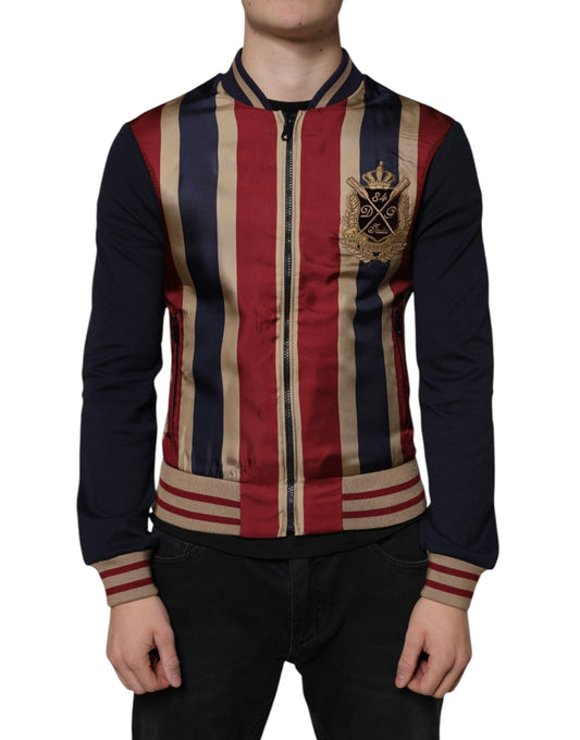 جاكيت بومبر رجالي متعدد الألوان بسحاب كامل من دولتشي آند غابانا #DGMillennials