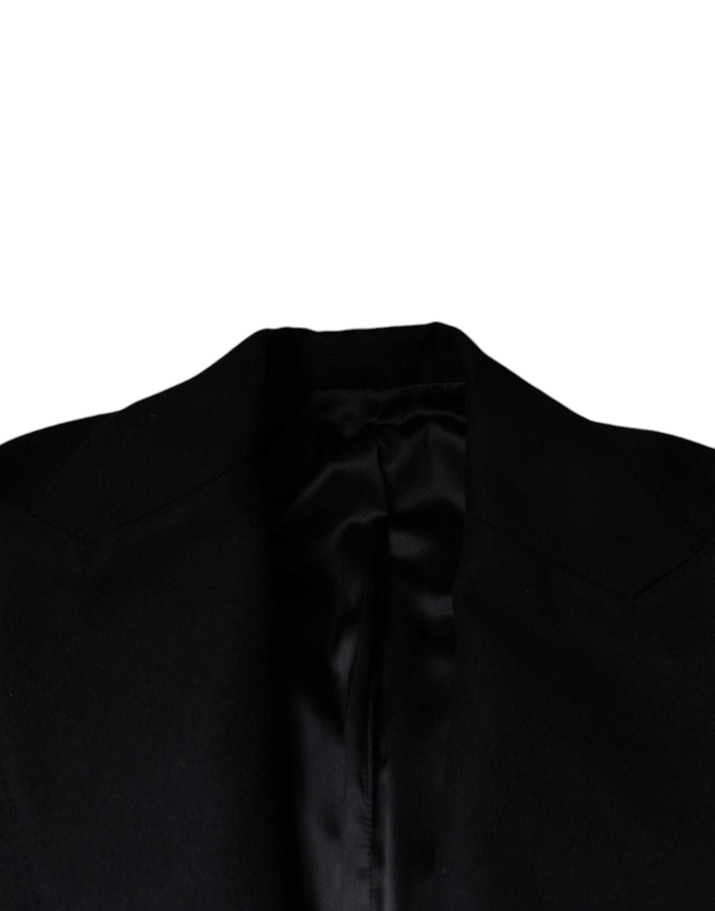 Dolce & Gabbana Schwarze zweireihige Wollmanteljacke für Herren
