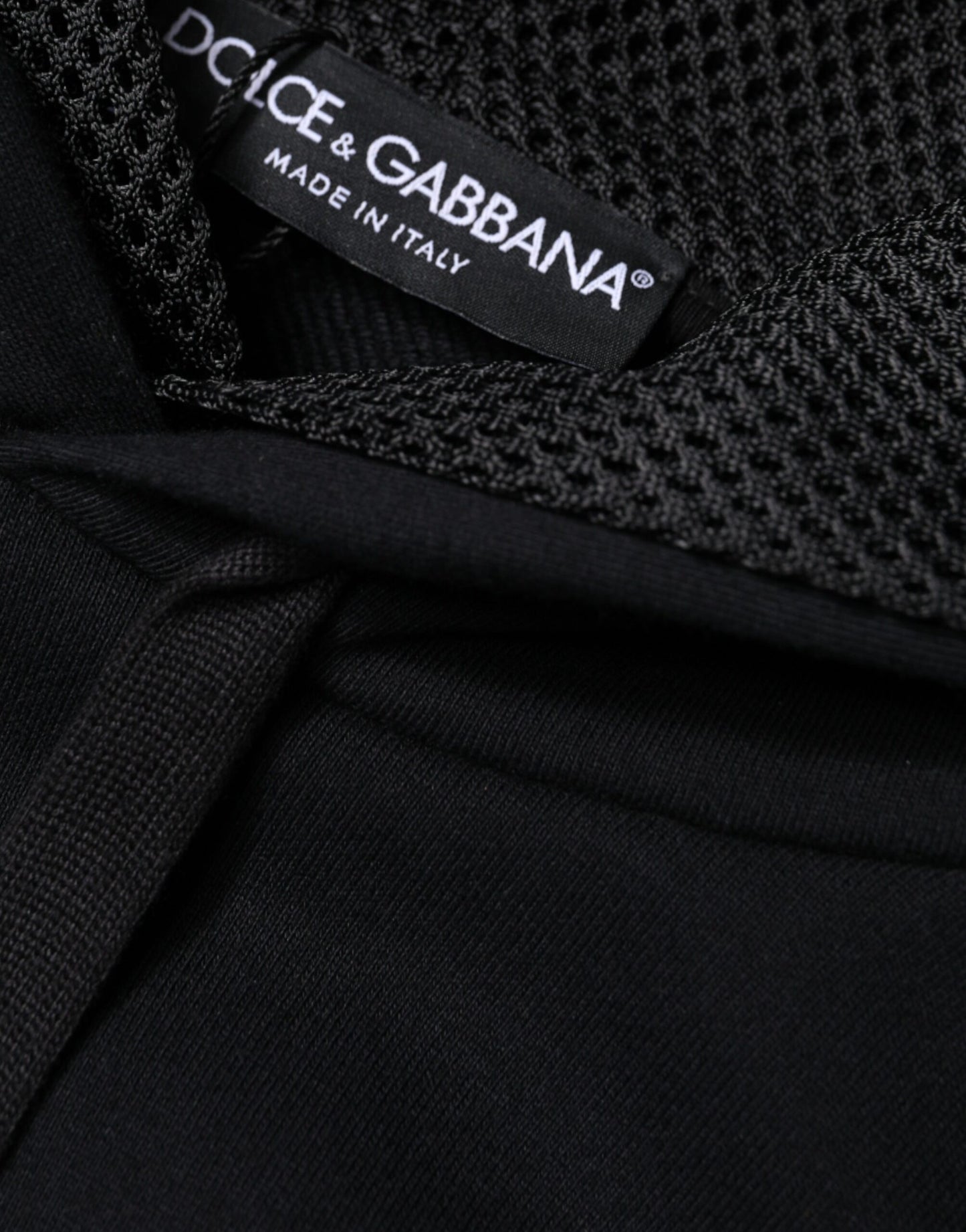 Dolce & Gabbana Schwarzer Kapuzenpullover Herren Sweatshirt Pullover