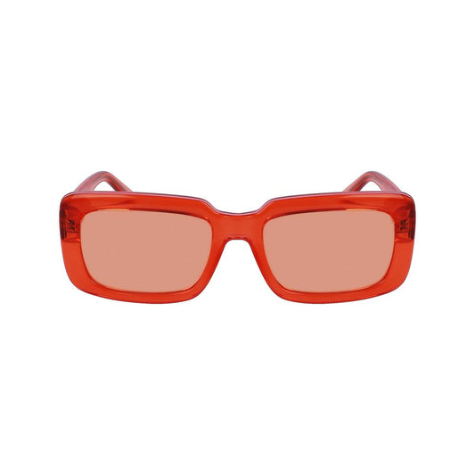 Karl Lagerfeld – Orangefarbene Sonnenbrille mit Spritzguss