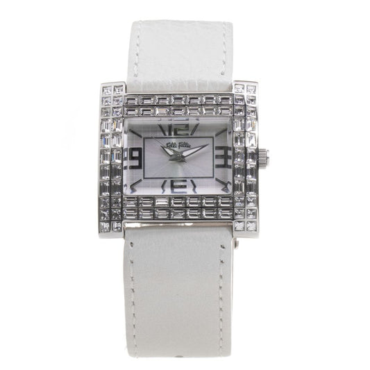Folli Follie Uhr mit grauem Lederarmband