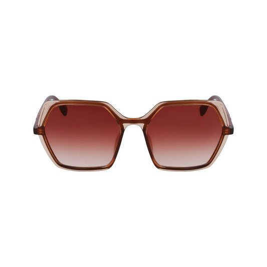 Karl Lagerfeld – Braune Sonnenbrille mit Spritzguss