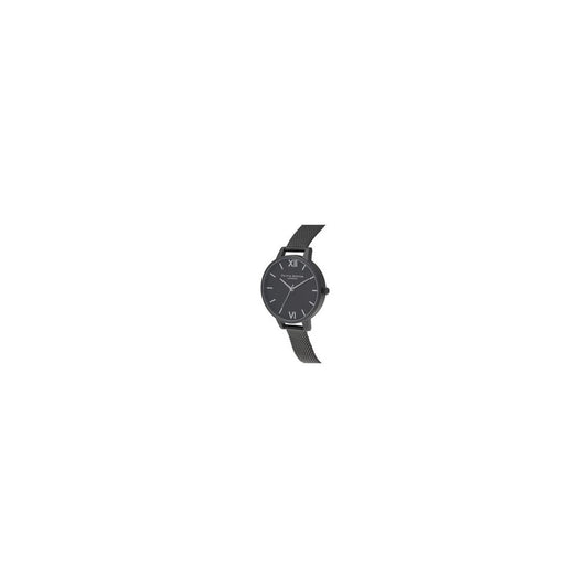 Olivia Burton – Schwarze Edelstahluhr