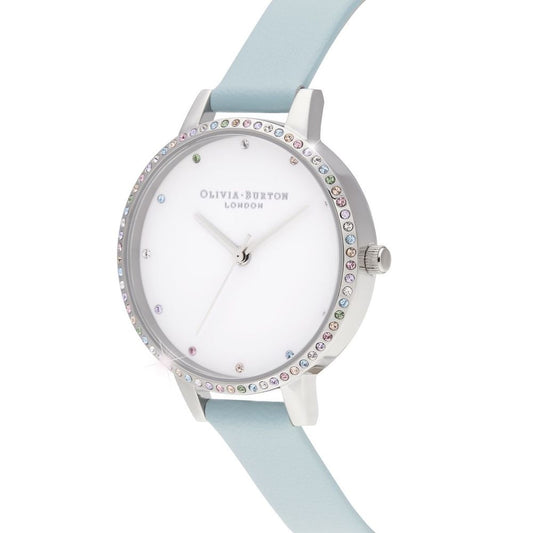 Olivia Burton – Blaue Kunstlederuhr