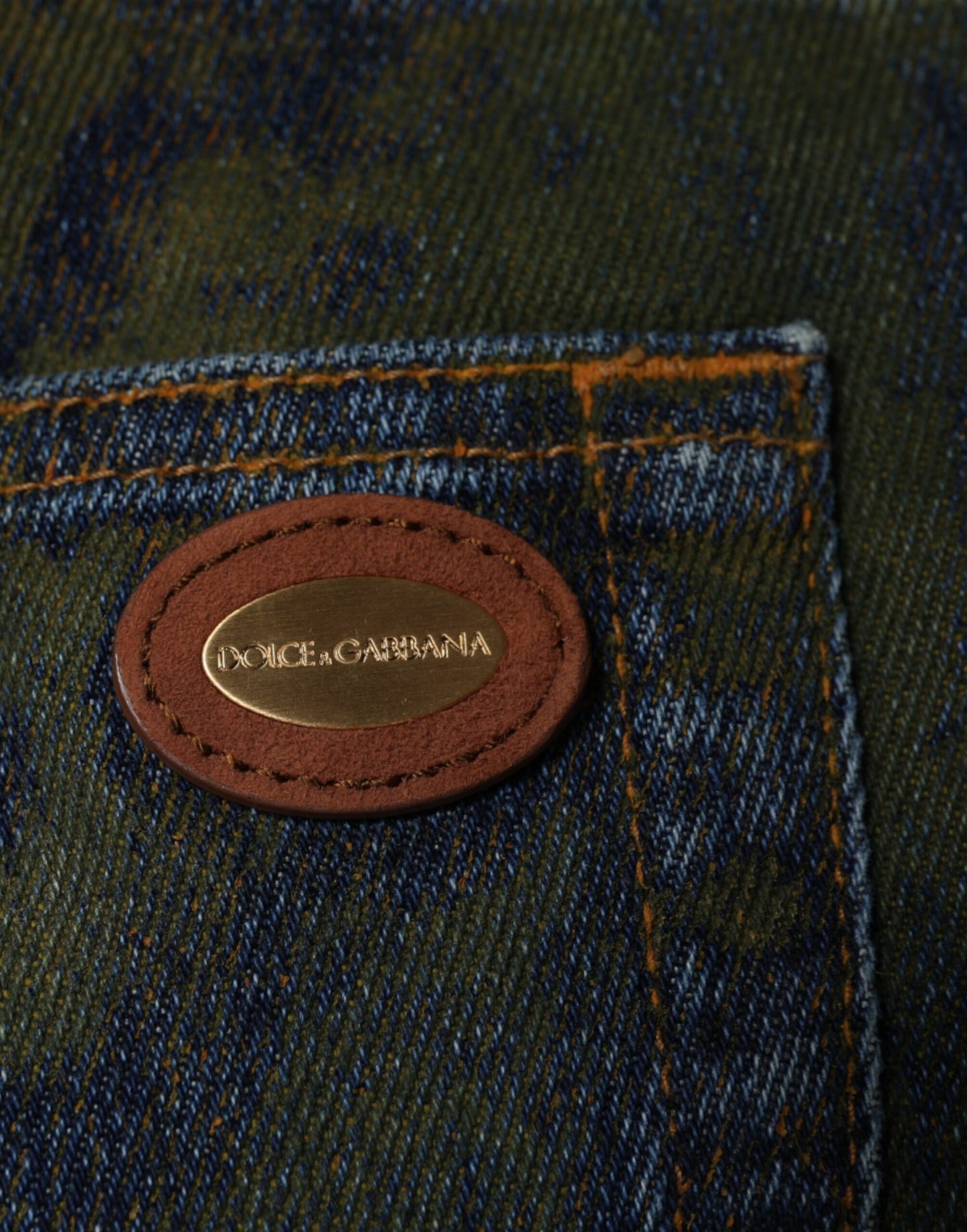 Dolce & Gabbana – Slim Fit-Jeans aus Baumwoll-Dye in Blau für Herren