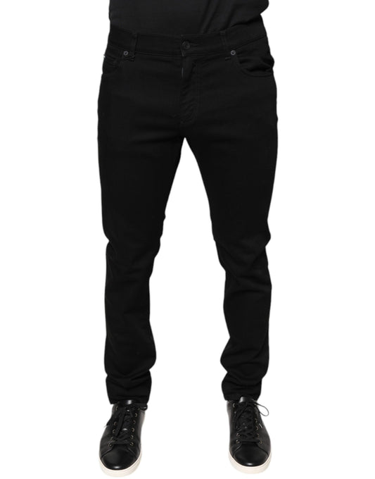 Dolce & Gabbana Schwarze Skinny-Jeans aus Baumwollstretch für Herren