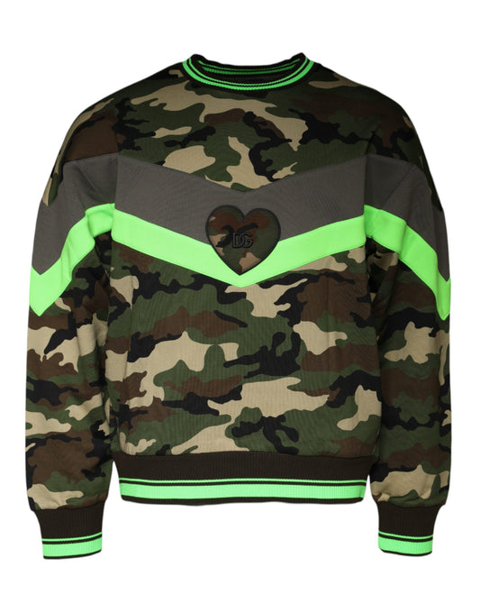 Dolce & Gabbana Mehrfarbiger Camouflage-Sweatshirtpullover