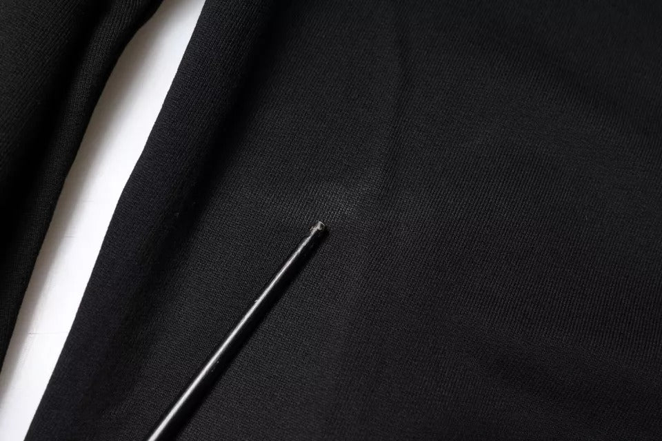 Dolce & Gabbana – Schwarzes Pullover-Sweatshirt mit Logo und Nieten