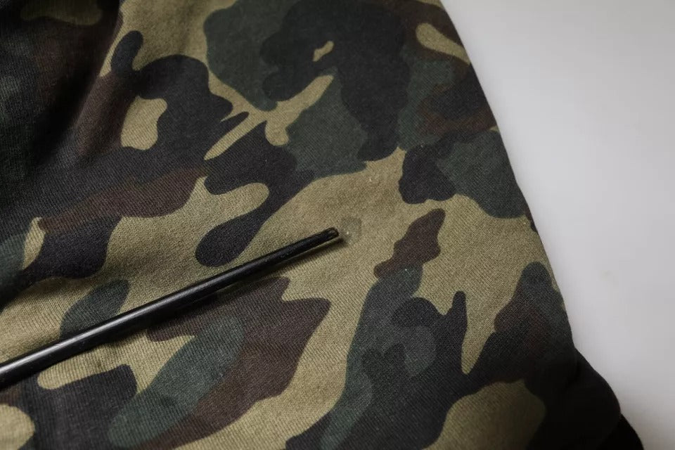 Dolce & Gabbana Schwarzer Camouflage-Kapuzenpullover