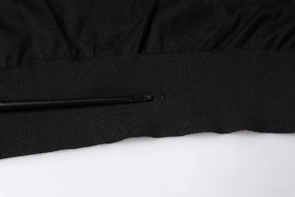 Dolce & Gabbana Schwarzer Langarm-Rollkragenpullover für Herren