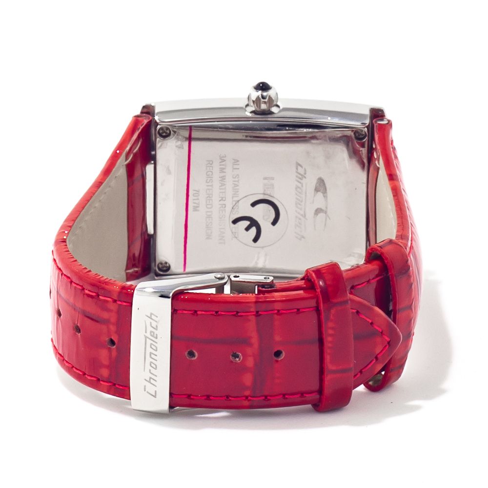 Chronotech Multicolor Leather Dress Watch