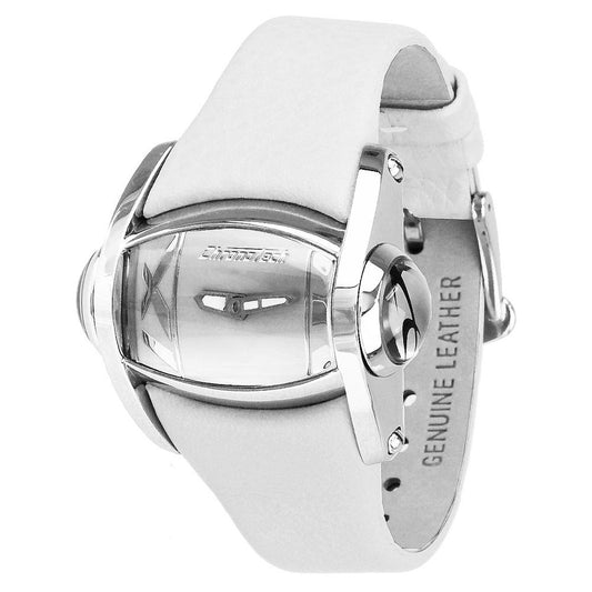 Chronotech-Uhr mit weißem Lederarmband