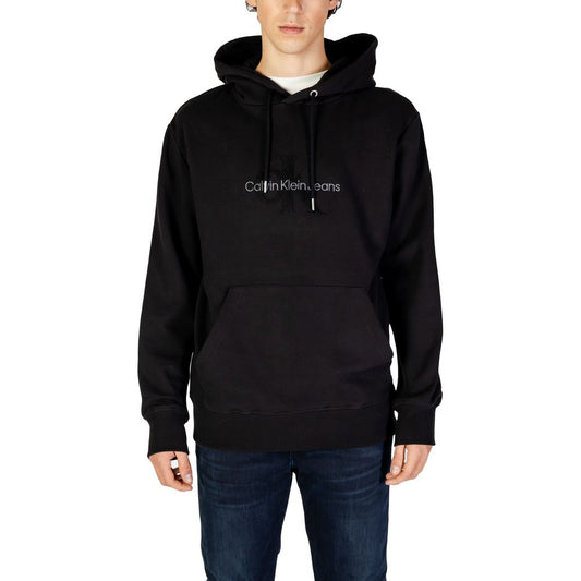 Calvin Klein Jeans – Schwarzer Kapuzenpullover aus Baumwolle