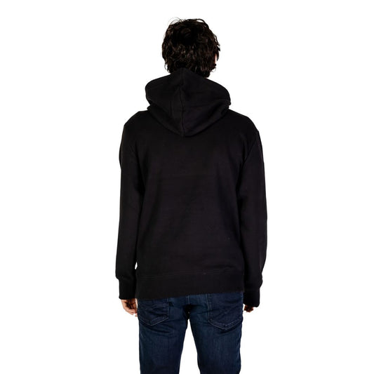 Calvin Klein Jeans – Schwarzer Kapuzenpullover aus Baumwolle