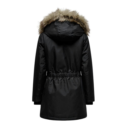 Only – Schwarzer Polyesterparka