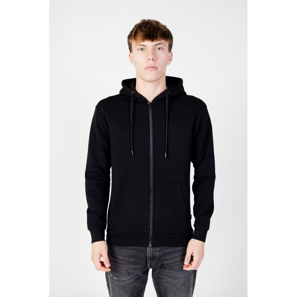 Jack Jones – Schwarzer Polyester-Kapuzenpullover