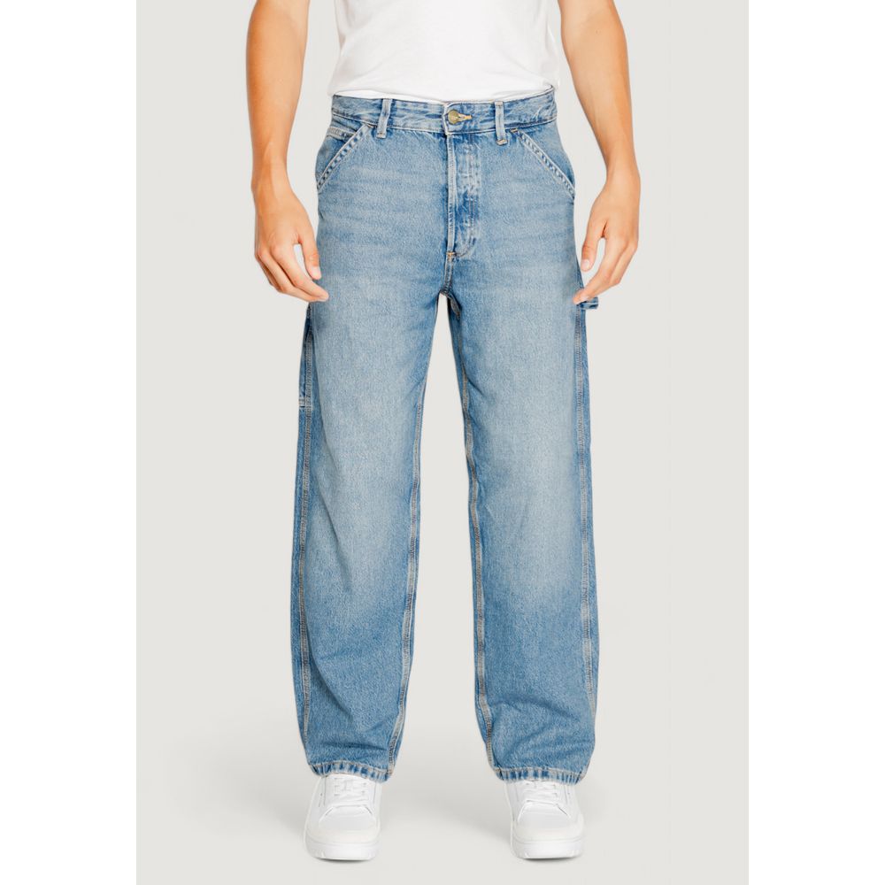 Jack Jones – Blaue Jeans aus Baumwolle mit entspannter Passform