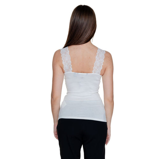 Vero Moda – Weißes Viskose-Tanktop