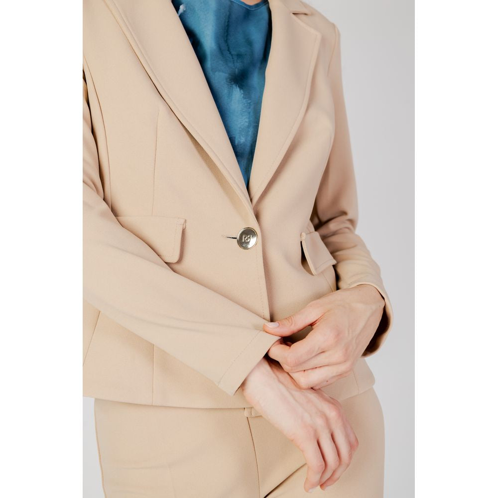 Beigefarbener Polyester-Blazer von Rinascimento