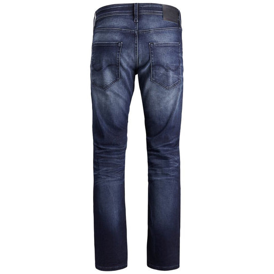 Jack Jones – Blaue Jeans aus Baumwolle mit entspannter Passform